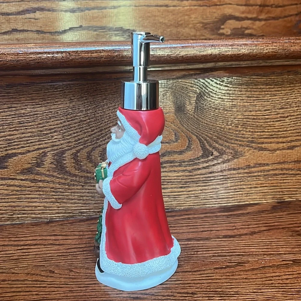 African American Santa Father Christmas Holiday Soap Dispenser
